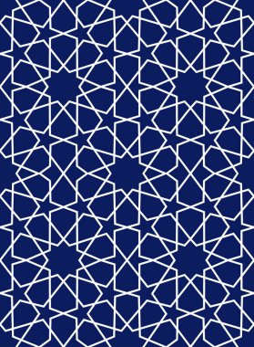 Geometrik Arapça seamless modeli. Soyut İslami vektör arka plan.
