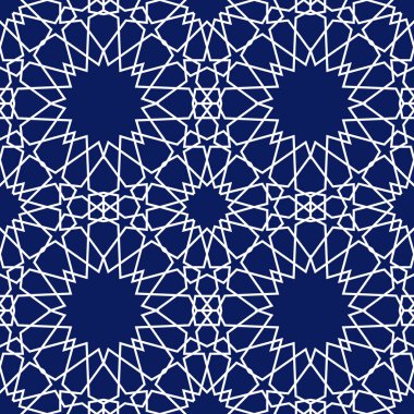 Geometrik Arapça seamless modeli. Soyut İslami vektör arka plan.