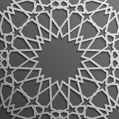 Sorunsuz imkanı İslam desen 3d. Geleneksel Arapça tasarım öğesi.