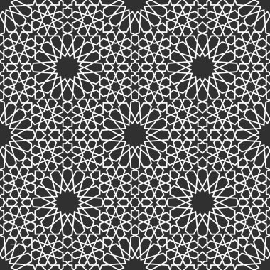 Geometrik Arapça seamless modeli. Soyut İslami vektör arka plan.