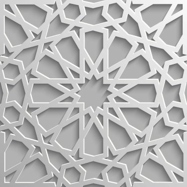 Sorunsuz imkanı İslam desen 3d. Geleneksel Arapça tasarım öğesi.