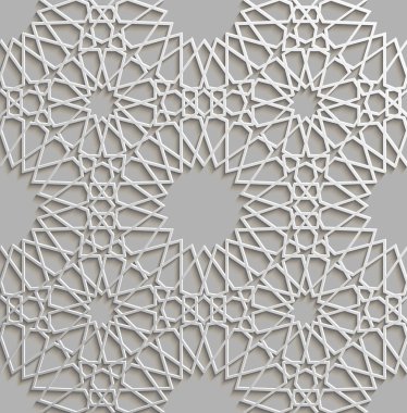 Sorunsuz imkanı İslam desen 3d. Geleneksel Arapça tasarım öğesi.
