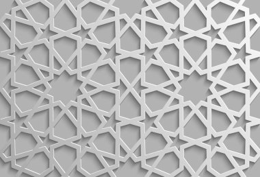 Sorunsuz imkanı İslam desen 3d. Geleneksel Arapça tasarım öğesi.