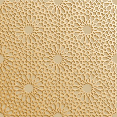 Sorunsuz imkanı İslam desen 3d. Geleneksel Arapça tasarım öğesi.