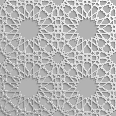 Sorunsuz imkanı İslam desen 3d. Geleneksel Arapça tasarım öğesi.