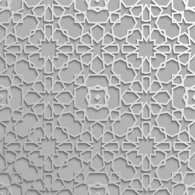 Sorunsuz imkanı İslam desen 3d. Geleneksel Arapça tasarım öğesi.