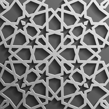 Sorunsuz imkanı İslam desen 3d. Geleneksel Arapça tasarım öğesi.