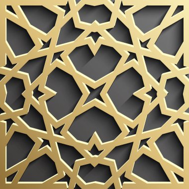 Sorunsuz imkanı İslam desen 3d. Geleneksel Arapça tasarım öğesi.