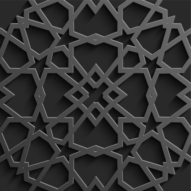Sorunsuz imkanı İslam desen 3d. Geleneksel Arapça tasarım öğesi.