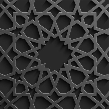Sorunsuz imkanı İslam desen 3d. Geleneksel Arapça tasarım öğesi.