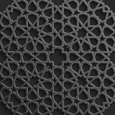 Sorunsuz imkanı İslam desen 3d. Geleneksel Arapça tasarım öğesi.