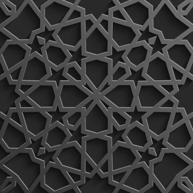Sorunsuz imkanı İslam desen 3d. Geleneksel Arapça tasarım öğesi.