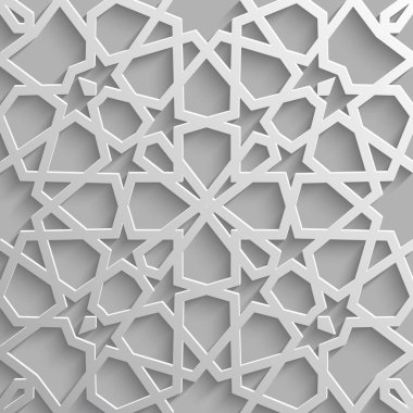 Sorunsuz imkanı İslam desen 3d. Geleneksel Arapça tasarım öğesi.