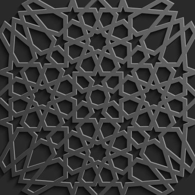Sorunsuz imkanı İslam desen 3d. Geleneksel Arapça tasarım öğesi.