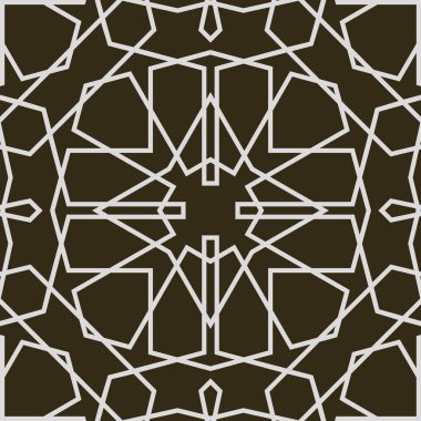 Sorunsuz imkanı İslam desen 3d. Geleneksel Arapça tasarım öğesi.