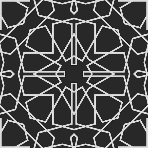 Geometrisches arabisches nahtloses Muster. abstrakter islamischer Vektorhintergrund. — Stockvektor