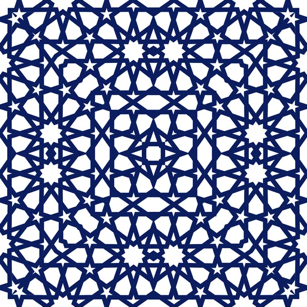 Geometrische Arabische naadloze patroon. Abstracte islamitische vector achtergrond. — Stockvector