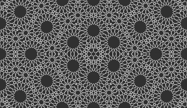 几何阿拉伯无缝图案。抽象伊斯兰教的媒介背景. — 图库矢量图片