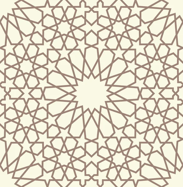Geometrische Arabische naadloze patroon. Abstracte islamitische vector achtergrond. — Stockvector