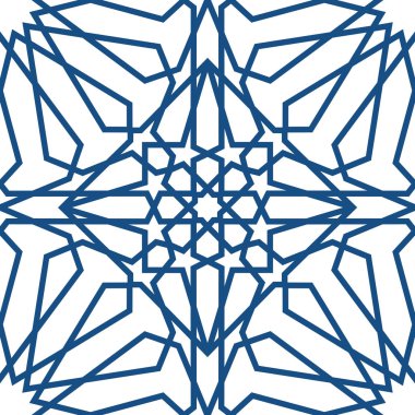 Mavi İslam desen. Dikişsiz Arapça geometrik desen, Doğu süsleme, Hint süsleme, Farsça motifi, 3d. Sonsuz doku kullanılan duvar kağıdı, desen dolgularını, web sayfası arka planı için .