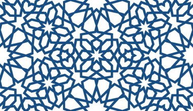 Mavi İslam desen. Dikişsiz Arapça geometrik desen, Doğu süsleme, Hint süsleme, Farsça motifi, 3d. Sonsuz doku kullanılan duvar kağıdı, desen dolgularını, web sayfası arka planı için .