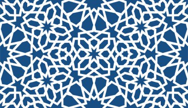 Mavi İslam desen. Dikişsiz Arapça geometrik desen, Doğu süsleme, Hint süsleme, Farsça motifi, 3d. Sonsuz doku kullanılan duvar kağıdı, desen dolgularını, web sayfası arka planı için .