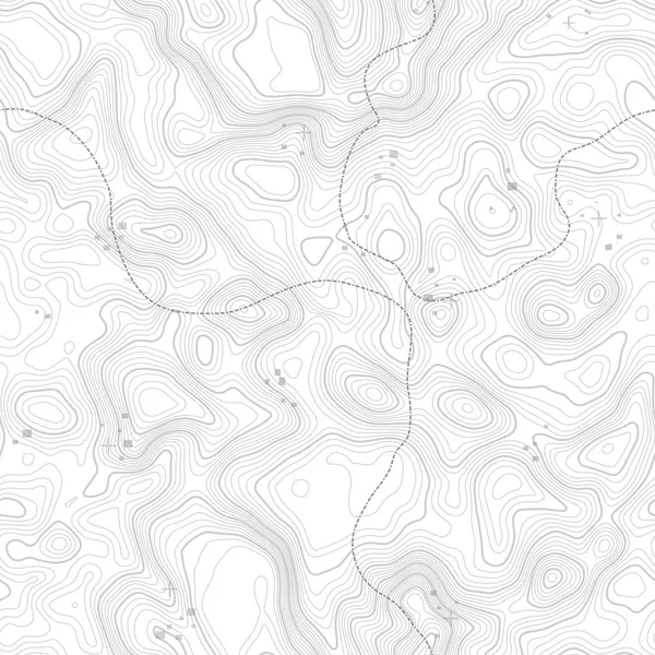 Naadloze patroon. De achtergrond van de topografische kaart met ruimte voor kopie naadloze textuur. Lijn topografie kaart contour achtergrond, geografische raster. Berg wandelweg over terrein . — Stockvector