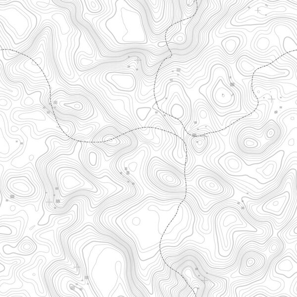 Seamless pattern. Topographic map background with space for copy Seamless texture. Line topography map contour background , geographic grid . Mountain hiking trail over terrain .