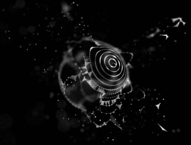 Soyut teknolojik altyapı. 3D kılavuz arka plan. Siber teknoloji AI Teknoloji Tel ağ fütüristik tel kafes. Yapay zeka. Siber Güvenlik arka plan illüstrasyon