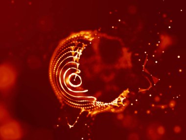 3D kılavuz arka plan. AI Teknoloji Tel ağ fütüristik tel kafes. Yapay zeka. Siber Güvenlik arka plan illüstrasyon