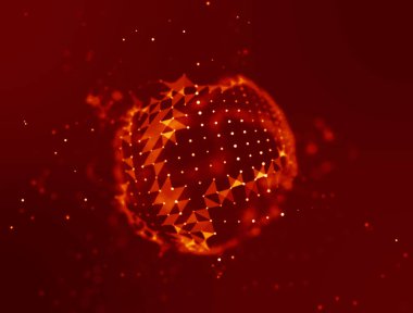 3D kılavuz arka plan. AI Teknoloji Tel ağ fütüristik tel kafes. Yapay zeka. Siber Güvenlik arka plan illüstrasyon