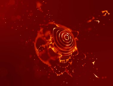 3D kılavuz arka plan. AI Teknoloji Tel ağ fütüristik tel kafes. Yapay zeka. Siber Güvenlik arka plan illüstrasyon