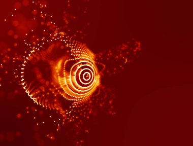 3D kılavuz arka plan. AI Teknoloji Tel ağ fütüristik tel kafes. Yapay zeka. Siber Güvenlik arka plan illüstrasyon