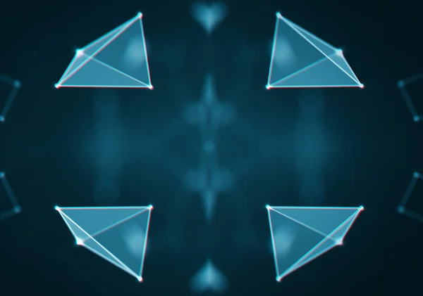 Abstract Blue Geometrical Background.. Estilo de tecnologia futurista. Sinal de néon. Elemento HUD. Elegante. Visualização de Big Data  . — Fotografia de Stock