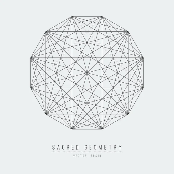 Sacred geometry line element flower of life . illustration . — Stock Photo, Image