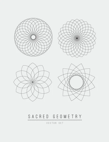 Yaşamın kutsal geometri satır öğesi çiçek. illüstrasyon . — Stok fotoğraf