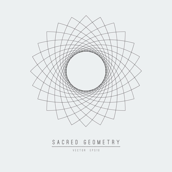 Sacred geometry line element flower of life. иллюстрация
 .