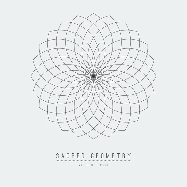 Sacred geometry line vector element flower of life . Vector illustration . — Stock Vector