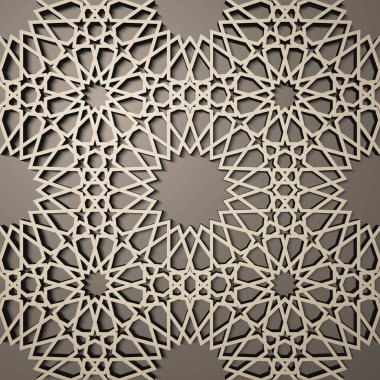 İslam tarzı 3d seamless modeli ile arka plan. , Arapça geometrik Doğu süsleme, Farsça motifi .