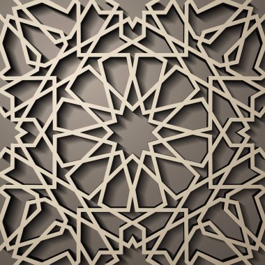 İslam tarzı 3d seamless modeli ile arka plan. , Arapça geometrik Doğu süsleme, Farsça motifi .