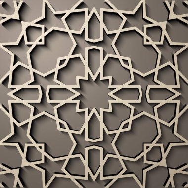 İslam tarzı 3d seamless modeli ile arka plan. , Arapça geometrik Doğu süsleme, Farsça motifi .