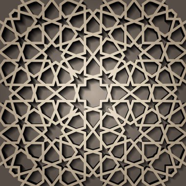 İslam tarzı 3d seamless modeli ile arka plan. , Arapça geometrik Doğu süsleme, Farsça motifi .