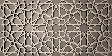 İslam tarzı 3d seamless modeli ile arka plan. , Arapça geometrik Doğu süsleme, Farsça motifi .