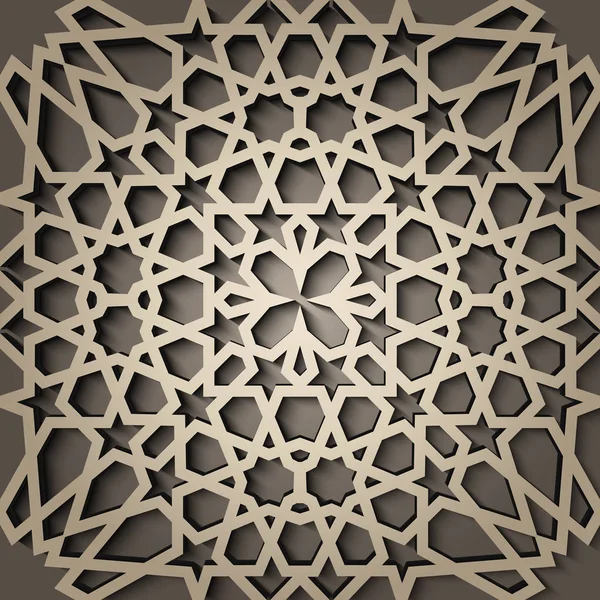 Hintergrund Mit Nahtlosem Muster Islamischen Stil — Stockvektor