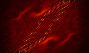 Arka kırmızı geometrik plan. Bağlantı yapısı. Bilim arka plan. Fütüristik teknoloji Hud öğesi. onnecting noktalar ve çizgiler. Büyük veri görselleştirme ve iş .