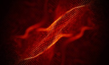 Arka kırmızı geometrik plan. Bağlantı yapısı. Bilim arka plan. Fütüristik teknoloji Hud öğesi. onnecting noktalar ve çizgiler. Büyük veri görselleştirme ve iş .