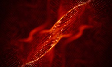 Arka kırmızı geometrik plan. Bağlantı yapısı. Bilim arka plan. Fütüristik teknoloji Hud öğesi. onnecting noktalar ve çizgiler. Büyük veri görselleştirme ve iş .