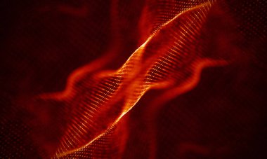 Arka kırmızı geometrik plan. Bağlantı yapısı. Bilim arka plan. Fütüristik teknoloji Hud öğesi. onnecting noktalar ve çizgiler. Büyük veri görselleştirme ve iş .