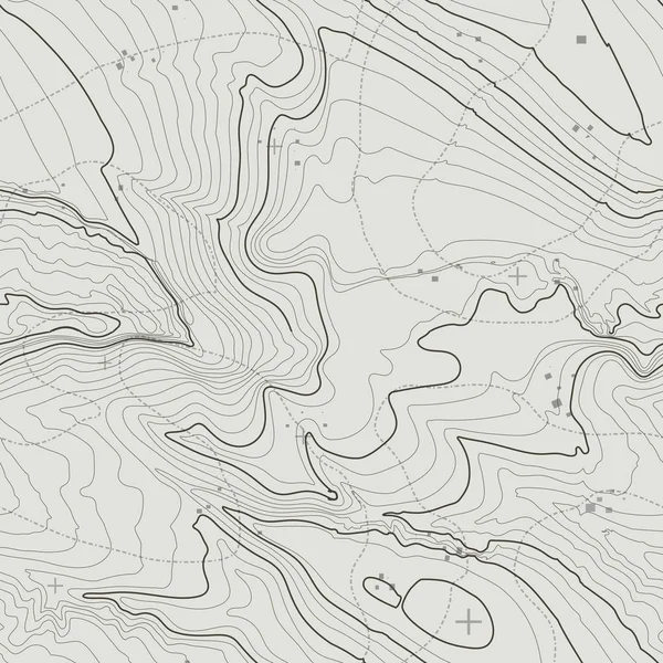 Concept de fond de carte topographique avec espace pour votre copie. Topographie lignes contour d'art, sentier de randonnée en montagne, conception vectorielle de forme. Généré par ordinateur  . — Image vectorielle