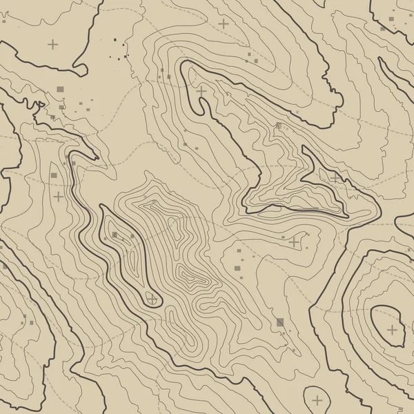 Concept de fond de carte topographique avec espace pour votre copie. Topographie lignes contour d'art, sentier de randonnée en montagne, conception vectorielle de forme. Généré par ordinateur  . — Image vectorielle